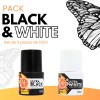 Pack 2 Geles Blanco Y Negro Uña Manicura. Monarca. Mc