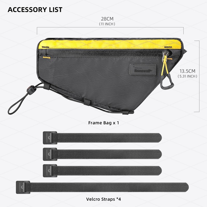 Rhinowalk Bike Frame Bag Waterproof Bike Triangle Bag 1.8L Bicycle