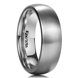 King Will 7MM Titanium Ring Brushed/Matte Comfort Fit Wedding Band For Men Women (9)