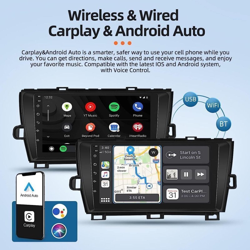 LeeKooLuu Apple Carplay For Toyota Prius 2010-2015 Car Stereo Radio