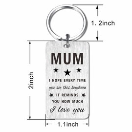 Mum Gifts from Sons- Birthday Keyring Gift for Mum from Son- Mum Christmas Valentine's Mother's Day Easter Presents