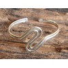 Fly Style Sterling Silver Bangle - Wave Bangle - Silver