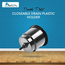 MARINE CITY Newest Black Pattern Closeable Drain Plastic Cup Holder for Rocky Mountains – Ships – Marines – Yachts – Kayaks (Pack of 4)