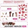 66Pcs Black History Month Bulletin Board Decorations Heart African American