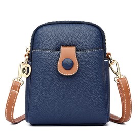 Pequeñas bolsas cruzadas para mujer, bolso cruzado de piel para mujer, bolso cruzado para mujer, bolso pequeño para mujer, Azul oscuro