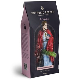 St. Valentine Raspberry White Chocolate 12 ounces Catholic Coffee (Whole Beans)