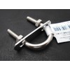 WAKI BK-702 Stainless Steel U-Bolt Set, 1/4" x 25mm