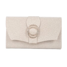MICHELLE MOON - Elegant Women's Clutch Bag for Weddings, Parties and Events | Clutch Bag with Chain Shoulder Strap, Ideal as an Elegant Ladies Handbag with Glitter or Handbag for Special Occasions,