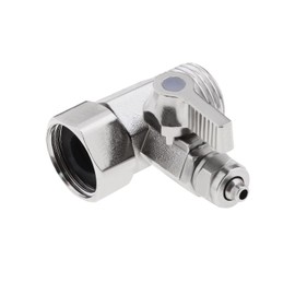 ECSiNG T Shut-off Valve 1/2 Inch Female, 1/2 Inch Male, 1/4 Inch Pipe Quick Coupling Through Valve Feedwater Adapter for Drinking Water Filter Under Sink