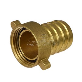 Agora-Tec® Brass Hose Nozzle 25.4 mm on 25.4 mm Female Thread (30.3 mm) Industrial quality with Flat Seal for 25,4 mm Garden Hose with an Inner Diameter of 25.4 mm