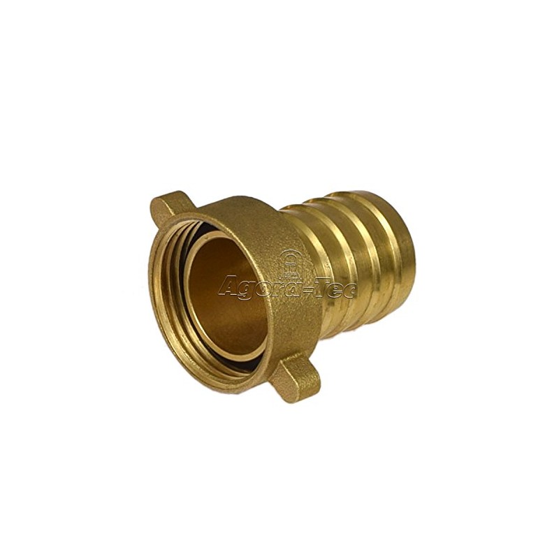 Agora-Tec® Brass Hose Nozzle 25.4 mm on 25.4 mm Female