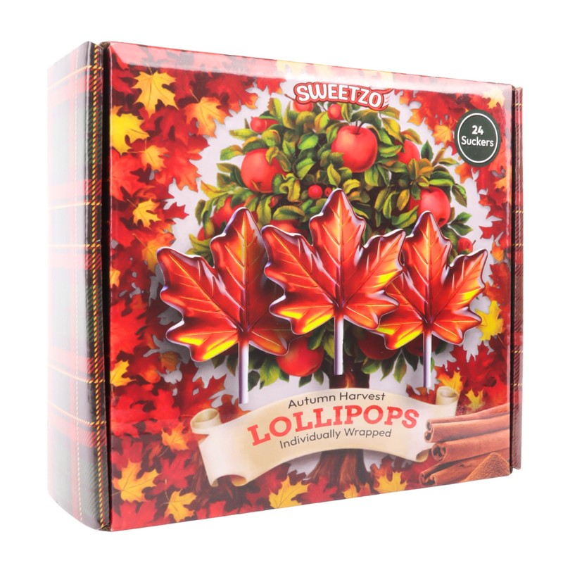 Autumn Leaf Lollipops, Individually Wrapped Thanksgiving and Fall 2025 Themed