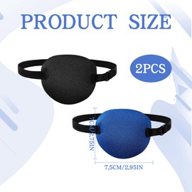 2PCS Eye Patches for Adults Adjustable Medical Eye Patch Black and Blue Eye Shield after Cataract Surgery Applicable to Eye Patches,Medical Eye Patch,Amblyopia Lazy Eye Patches