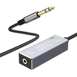 innov8 6.35mm 1/4" TRS Male to 3.5mm Female Ground Loop Isolator Hum Eliminator | 0.5m