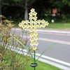 HDNICEZM Solar Cross Garden Lights Outdoor Decorative - Solar Metal