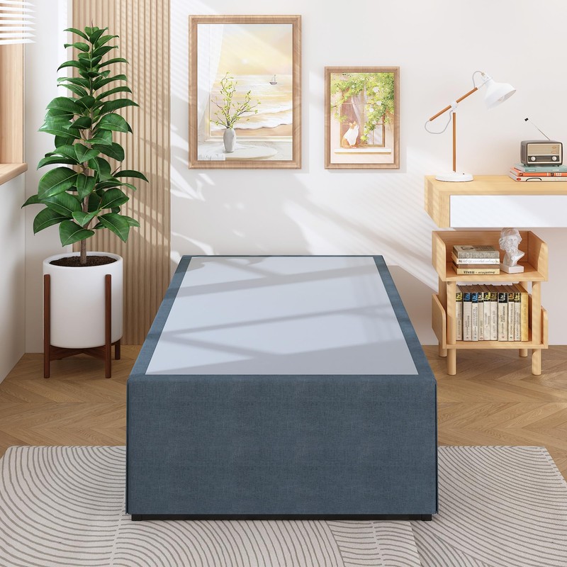 Lutown-Teen 18 Inch Twin XL Bed Frames with Fabric Bed