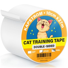 Cat Training Tape - 10cm / 4" Wide, 27.4m / 30yd Long - Scratch Deterrent for Furniture, Couch & Carpet - Double-Sided Scratch Protector Tape Roll - No Pins, Easy to Apply - by KapStrom