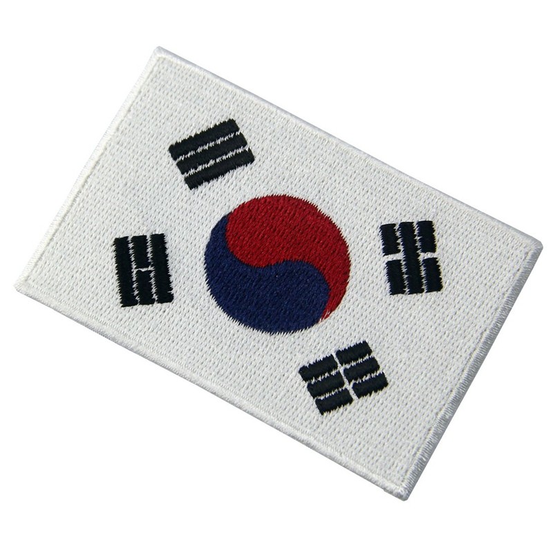 Korea Flag Coat of Arms Korean Applique Embroidered Iron-On /