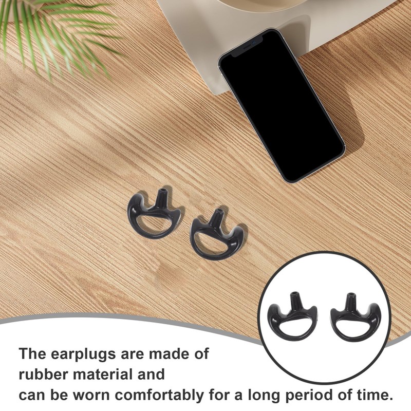 KOMBIUDA 1 Pair Interphone Reusable Rubber Earpieces for Coil Tube