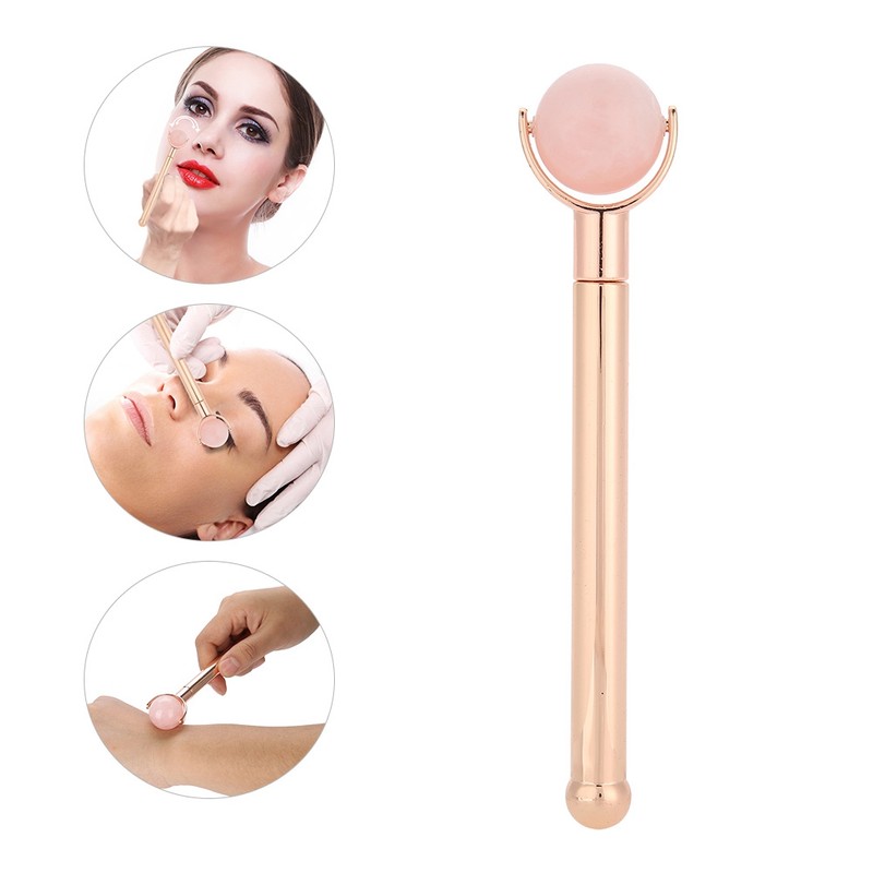 Natural Rose Quartz Face Skin Jade Massage Roller Anti Wrinkle