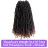 16 Inch 10 Packs Yanky Twist Crochet Hair Pre-twisted Ombre