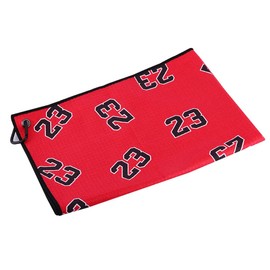 SHABIER Golf Towel with Number Design Golf Microfiber Waffle Pattern Golf Towel (Red with No 23)