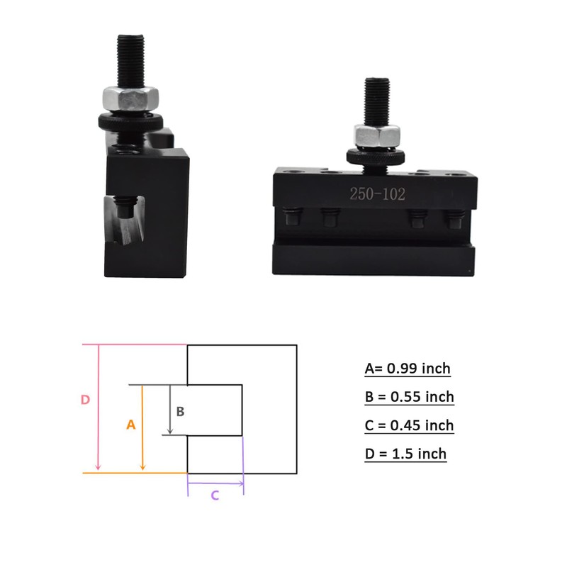 Kimllier 5Pcs AXA 250-102 Quick Change Turning & Facing CNC
