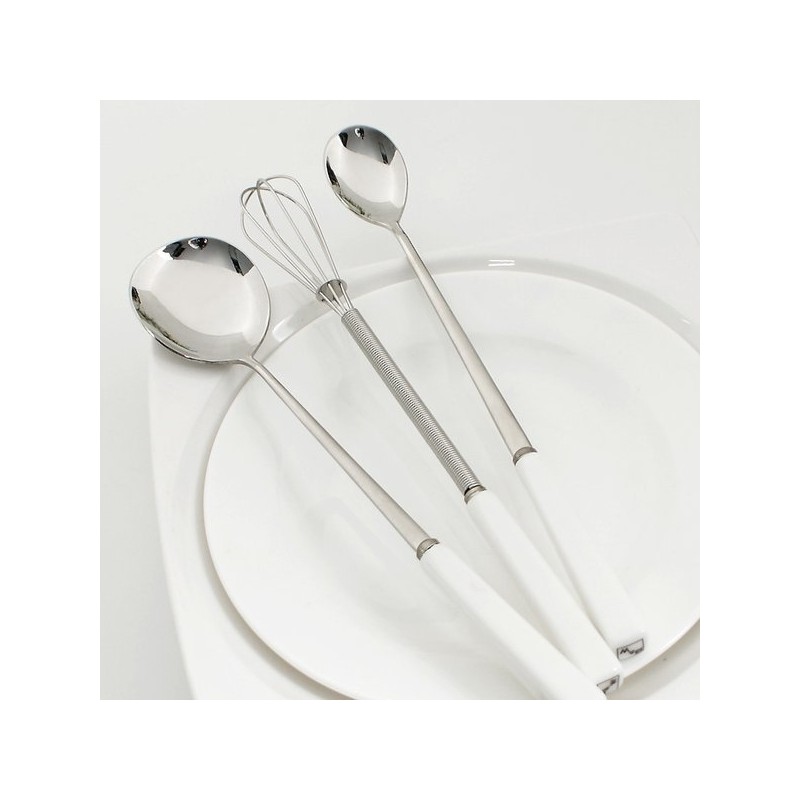 (Hyunwoo) Hyunwoo Black and White Long Spoon 3-Piece Set /