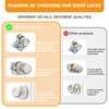 Amerdeco 1 Pack Brushed Satin Nickel Door Knobs Privacy Interior