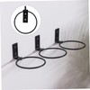 Levemolo 3pcs Wall Mounted Flowerpot Stand Durable Metal Iron Ring