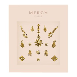 Floral Gold Bindi ✮ Crystal Indian Bindi Face Jewels Gold Multi Packet