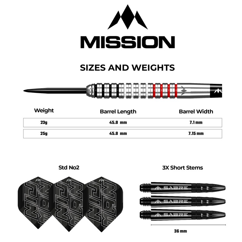 Mission Darts Wessel Nijman Darts | Steel Tip | Natural,