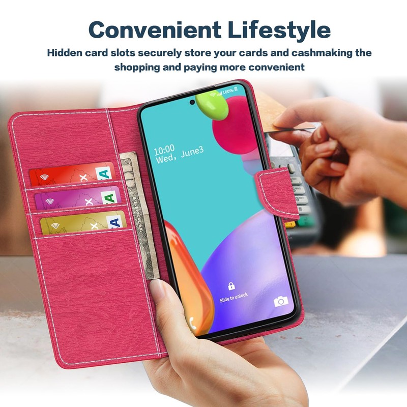 Shantime Leather Wallet Case Compatible with AGM H5, Colorful Flip