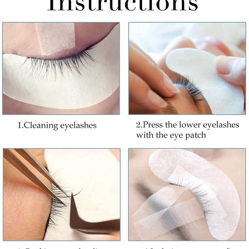 Sunallwell 100 Pairs Under Eye Gel Pads, Eyelash Extension Pads