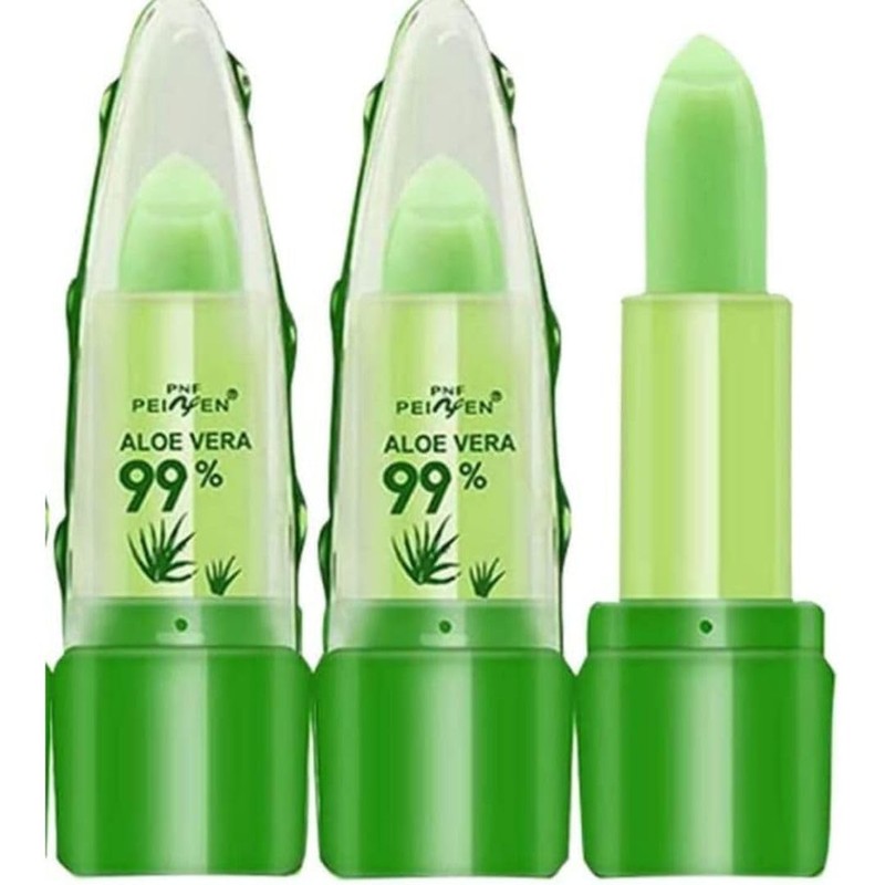 Aloe Vera Lipstick, Long-Lasting, Sweat-Proof, Temperature Change Enhances Shine, Waterproof,