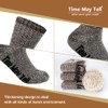 Time May Tell Mens Merino Wool Hiking Cushion Socks Thermal