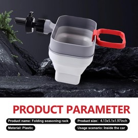 2-in-1 French Fries Sauce Holder, Car Sauce Dipping Clip, Air Conditioner Vent Multi-function Mobile Phone Coin Key Storage Holder, Portable Modification Accessories, for Cars (Gray & Red)