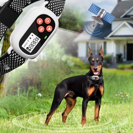 GI4MI GPS Wireless Dog Fence System Electric Pet Collar with 3 Warning Modes Radius 25-999 Yards Waterproof & Rechargeable Receiver Containment for Dogs Outdoor