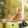 JZK Window mounted cat basking hammock + cat blanket, suction