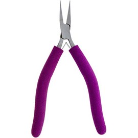 Pliers - Flat Nose, 6.5” 4mm Slim Line (Purple Padded Grips)