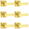 Probrico Brushed Gold Dummy Door Handle Interior Door Levers Square