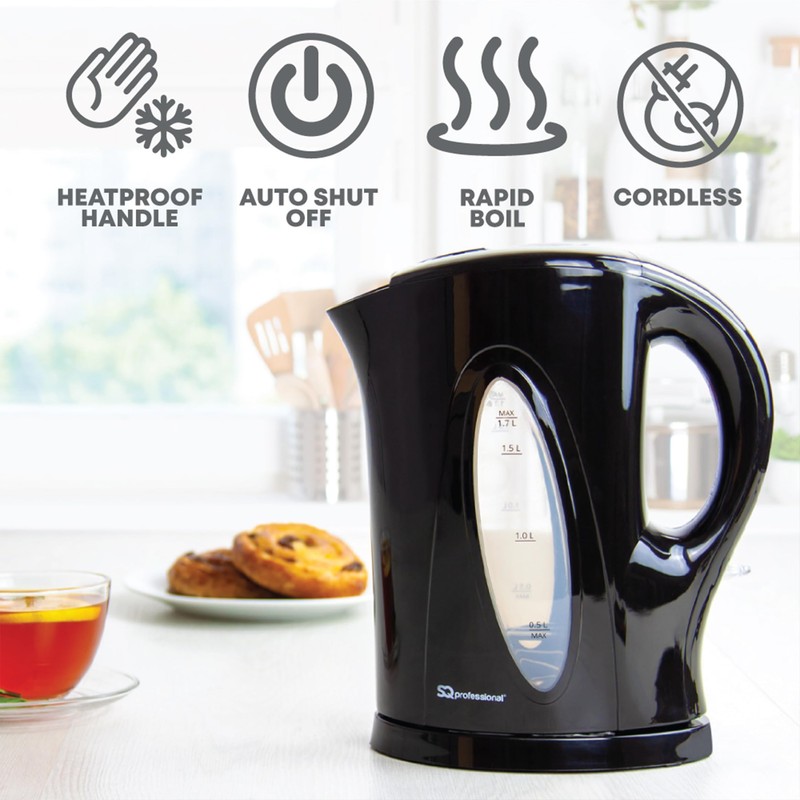 SQ Professional Blitz Aquen Cordless Kettle 1.7L | 2200W (Black)