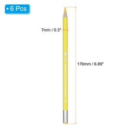 PATIKIL Watercolor Pencil, 6Pcs Water Soluble Pencils for Blending, Coloring, Sketch Drawing, Painting, Lemon Yellow