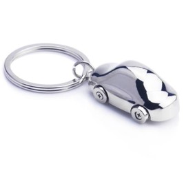 YEHJDSMD Cool Luxury Metal Keychain Car Model Key Chain Key Ring Racing Car Keyring For Man Women Gift, Silver, M