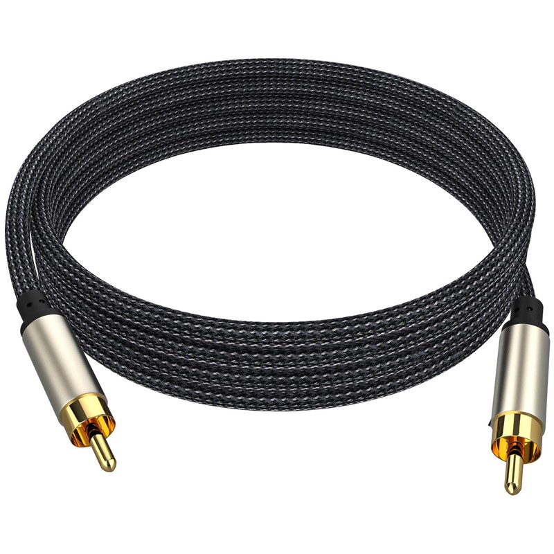 tunghey 2Pack Subwoofer Cable, Dual Shielded Subwoofer RCA Cable Gold-Plated