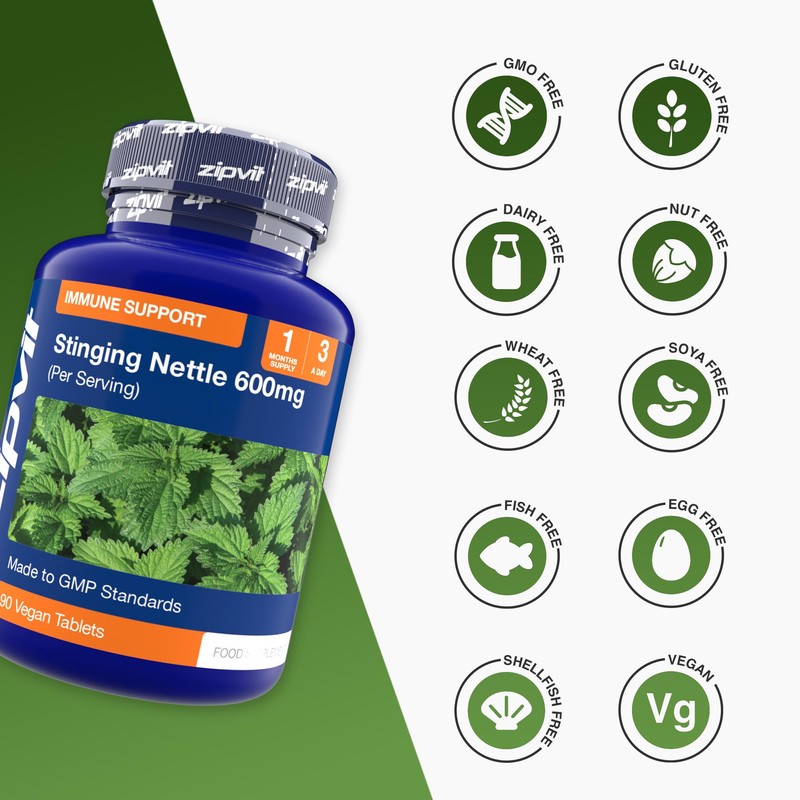 Zipvit Stinging Nettle 600mg, 200mg Per Tablet, 90 High Strength