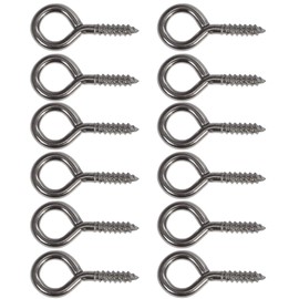 citystores® Metal Screw-in Eye Hooks 35mm – Heavy Duty Steel Eyelet Screws, 12 Pack, Zinc-Plated, Rust-Resistant, Ceiling Wall Hooks for Hanging, DIY, and Outdoor Use