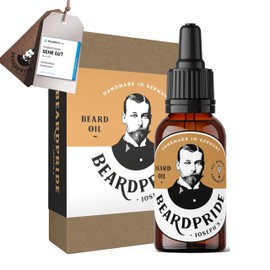 BEARDPRIDE Organic Beard Oil for Men, Original Beard Oil from the Barbershop, Beard Care Oil for Soft Beard, 100% Pure Beard Growth Oil, Beard Oil, Gift for Men