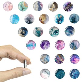 24Pcs Push Pins, Decorative Pushpins and Tacks,Thumb Tacks for Bulletin Board, Cork Board Thumbtacks, Cute Thumb Tacks for Office Decorative(Marble Pattern)