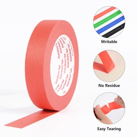 SEIWEI Masking Tape Painter's Masking Tape Pack of 2 50 m Coloured Masking Tape Decorative Tapes for Arts, Crafts, Painting, Renovation and Decoration [Green, 25 mm]